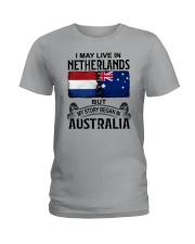 LIVE IN NETHERLANDS BEGAN IN AUSTRALIA Ladies T-Shirt tile