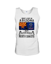 LIVE IN ARIZONA BEGAN IN NORTH DAKOTA Unisex Tank tile