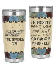 Tennessee Peace Love And Light 20oz Tumbler front