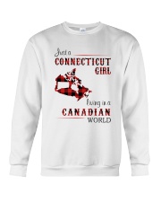 CONNECTICUT GIRL LIVING IN CANADIAN WORLD Crewneck Sweatshirt tile