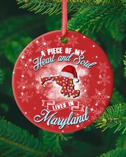 My Heart And Soul Lives In Maryland Circle ornament - single (porcelain) custom-circle-ornament-single-porcelain-lifestyle-10