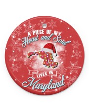 My Heart And Soul Lives In Maryland Circle ornament - single (porcelain) front