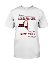 ALABAMA GIRL LIVING IN NEW YORK WORLD Classic T-Shirt front