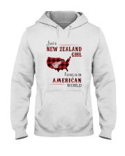 NEW ZEALAND GIRL LIVING IN AMERICAN WORLD Hooded Sweatshirt thumbnail