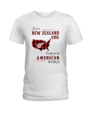NEW ZEALAND GIRL LIVING IN AMERICAN WORLD Ladies T-Shirt thumbnail
