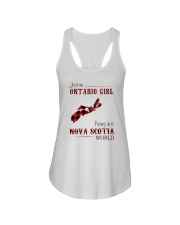 ONTARIO GIRL LIVING IN NOVA SCOTIA WORLD Ladies Flowy Tank thumbnail