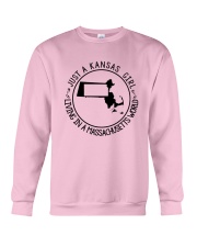 KANSAS GIRL LIVING IN MASSACHUSETTS WORLD Crewneck Sweatshirt tile