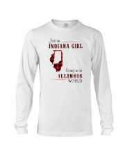 INDIANAN GIRL LIVING IN ILLINOIS WORLD Long Sleeve Tee thumbnail