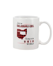 OKLAHOMA GIRL LIVING IN OHIO WORLD Mug tile