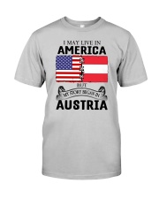 LIVE IN AMERICA BEGAN IN AUSTRIA ROOT WOMEN Classic T-Shirt front