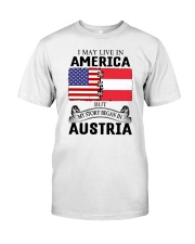 LIVE IN AMERICA BEGAN IN AUSTRIA ROOT WOMEN Classic T-Shirt tile