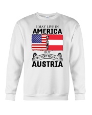 LIVE IN AMERICA BEGAN IN AUSTRIA ROOT WOMEN Crewneck Sweatshirt thumbnail