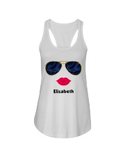 Alaska Flag Glasses Custom Your Name Ladies Flowy Tank tile