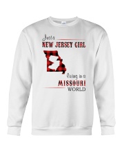 JERSEY GIRL LIVING IN MISSOURI WORLD Crewneck Sweatshirt thumbnail