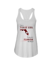 TEXAS GIRL LIVING IN FLORIDA WORLD Ladies Flowy Tank tile