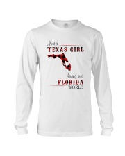 TEXAS GIRL LIVING IN FLORIDA WORLD Long Sleeve Tee tile