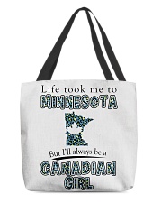 CANADIAN GIRL LIFE TOOK TO MINNESOTA All-Over Tote tile