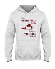 PENNSYLVANIA GIRL LIVING IN VIRGINIA WORLD Hooded Sweatshirt tile
