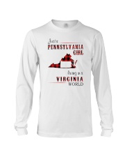 PENNSYLVANIA GIRL LIVING IN VIRGINIA WORLD Long Sleeve Tee tile