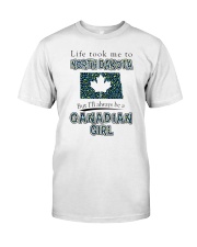 CANADIAN GIRL LIFE TOOK TO NORTH DAKOTA Classic T-Shirt tile