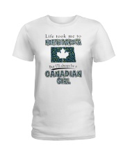 CANADIAN GIRL LIFE TOOK TO NORTH DAKOTA Ladies T-Shirt tile