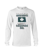 CANADIAN GIRL LIFE TOOK TO NORTH DAKOTA Long Sleeve Tee tile