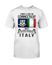 LIVE IN CONNECTICUT BEGAN IN ITALY Classic T-Shirt tile