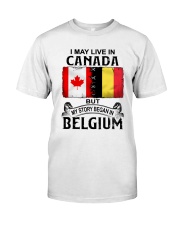 LIVE IN CANADA BEGAN IN BELGIUM Classic T-Shirt tile