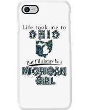 MICHIGAN GIRL LIFE TOOK TO OHIO Phone Case tile