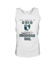 MICHIGAN GIRL LIFE TOOK TO OHIO Unisex Tank tile