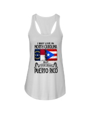 LIVE IN NORTH CAROLINA BEGAN IN PUERTO RICO Ladies Flowy Tank thumbnail