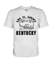 Kentucky Life Is Short V-Neck T-Shirt tile