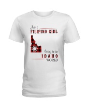 FILIPINO GIRL LIVING IN IDAHO WORLD Ladies T-Shirt tile