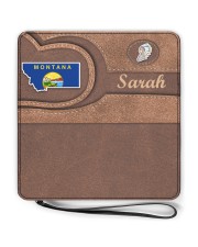 Personalize Name Montana Leather Women's Clutch Purse Horizontal full