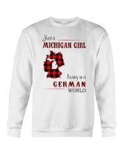 MICHIGAN GIRL LIVING IN GERMAN WORLD Crewneck Sweatshirt tile