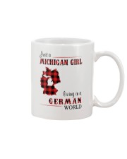 MICHIGAN GIRL LIVING IN GERMAN WORLD Mug tile