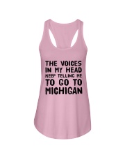 THE VOICES IN MY HEAD TELLING ME TO GO TO MICHIGAN Ladies Flowy Tank thumbnail