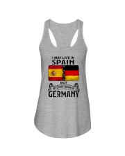 LIVE IN SPAIN BEGAN IN GERMANY Ladies Flowy Tank tile