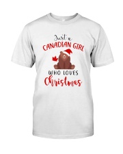 JUST A CANADIAN GIRL WHO LOVES CHRISTMAS Classic T-Shirt thumbnail
