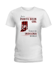 PUERTO RICAN GIRL LIVING IN INDIANA WORLD Ladies T-Shirt thumbnail