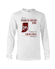 PUERTO RICAN GIRL LIVING IN INDIANA WORLD Long Sleeve Tee thumbnail