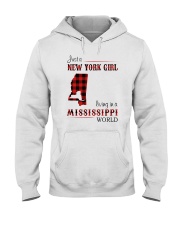 NEW YORK GIRL LIVING IN MISSISSIPPI WORLD Hooded Sweatshirt thumbnail