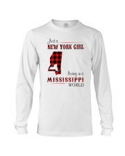 NEW YORK GIRL LIVING IN MISSISSIPPI WORLD Long Sleeve Tee thumbnail