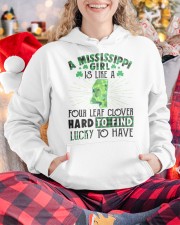 Mississippi Girl Is Like Four Leaf Clover Hooded Sweatshirt custom-hoodie-sweatshirt-lifestyle-front-211