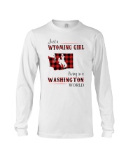 WYOMING GIRL LIVING IN WASHINGTON WORLD Long Sleeve Tee thumbnail