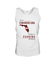 CANADIAN GIRL LIVING IN FLORIDA WORLD Unisex Tank tile