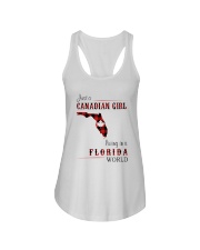 CANADIAN GIRL LIVING IN FLORIDA WORLD Ladies Flowy Tank tile