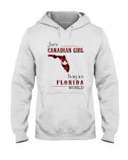 CANADIAN GIRL LIVING IN FLORIDA WORLD Hooded Sweatshirt tile