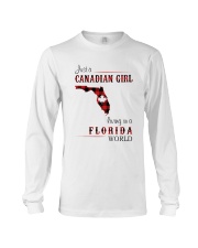 CANADIAN GIRL LIVING IN FLORIDA WORLD Long Sleeve Tee tile