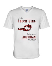 CZECH GIRL LIVING IN AUSTRIAN WORLD V-Neck T-Shirt thumbnail